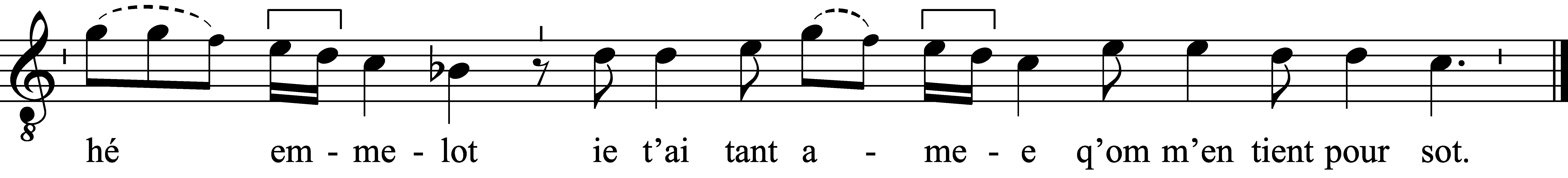 Refrain musical notation